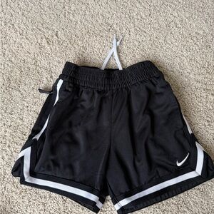 Nike Black Dri-FIT Shorts with White Logo